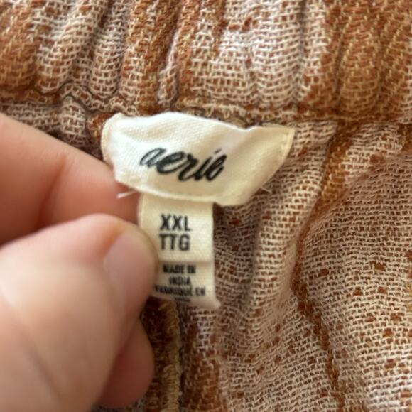 Aerie High Waist Jacquard Cotton Woven Shorts Size XXL Ikat Boho - Picture 5 of 7